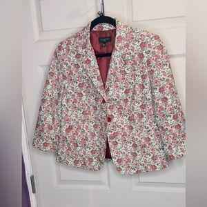 Talbots Multicolor Floral Blazer